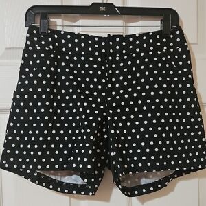 INC International Concepts Black and White Polka Dot Shorts